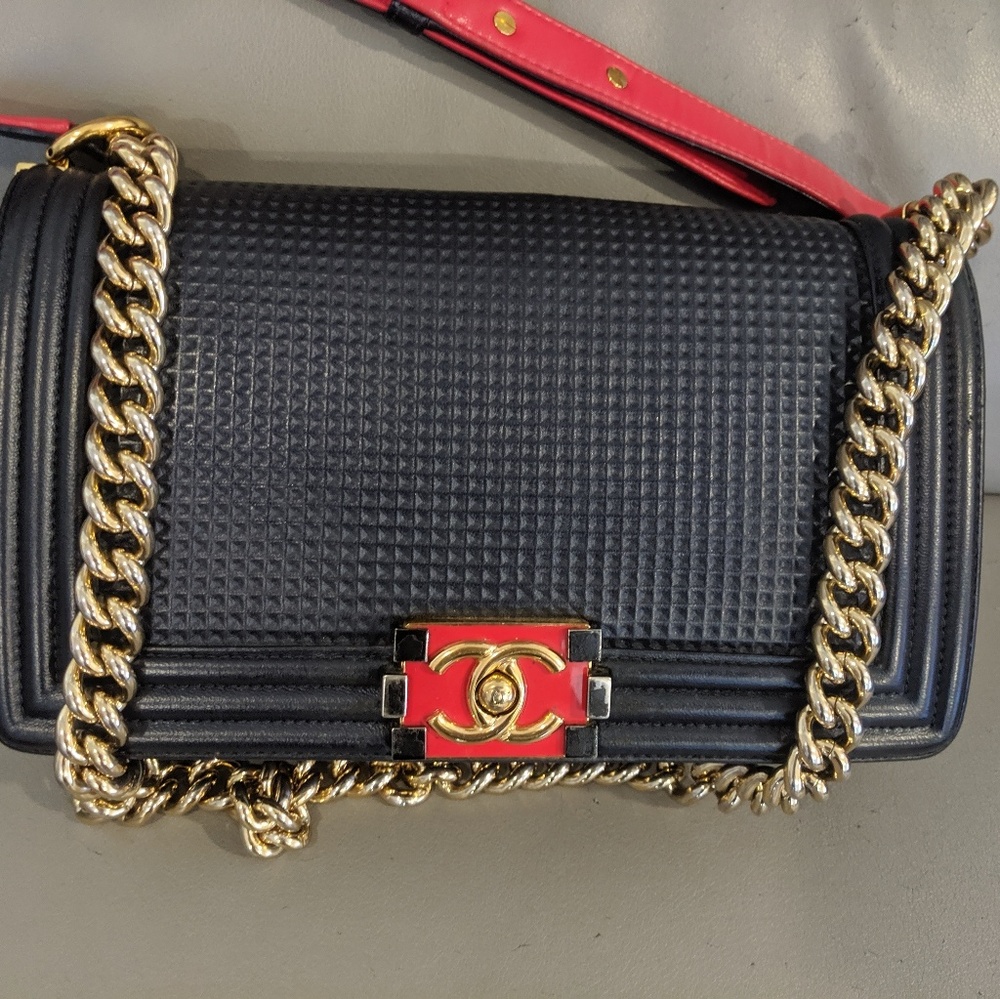 Chanel boy bag gold hardware